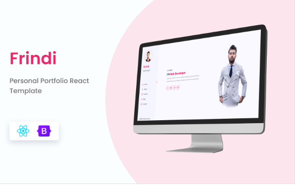 Frindi – Personal Portfolio React Template — Template by Templatemonster