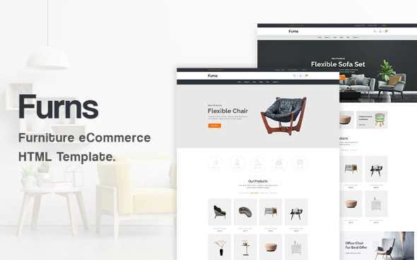 Furns – Furniture eCommerce Bootstrap5 Website Template — Template by Templatemonster