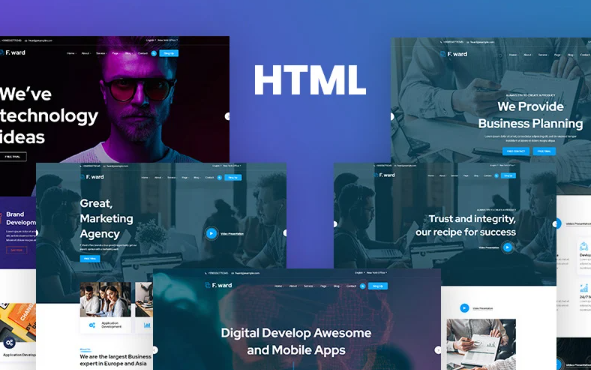 Fward – Business Responsive Website Template — Template by Templatemonster