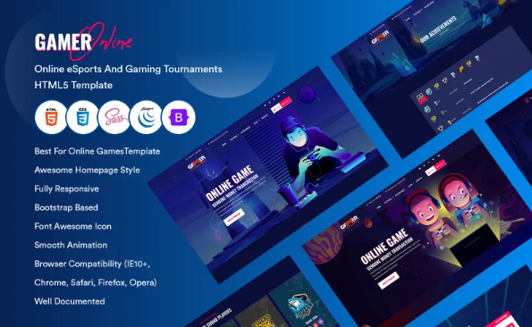Gamer – Online eSports And Gaming Tournaments HTML Template — Template by Templatemonster