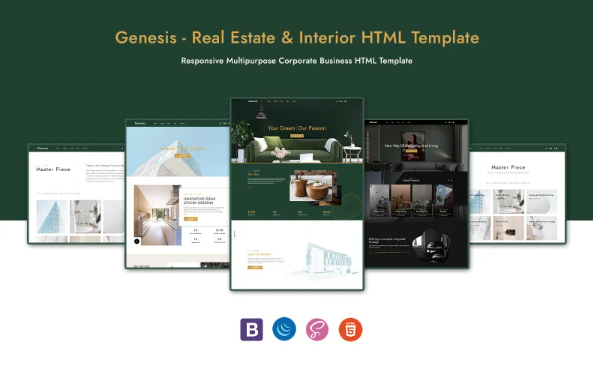 Genesis – Real Estate & Interior HTML Template