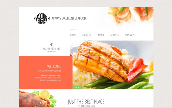 Gold Fish Website Template