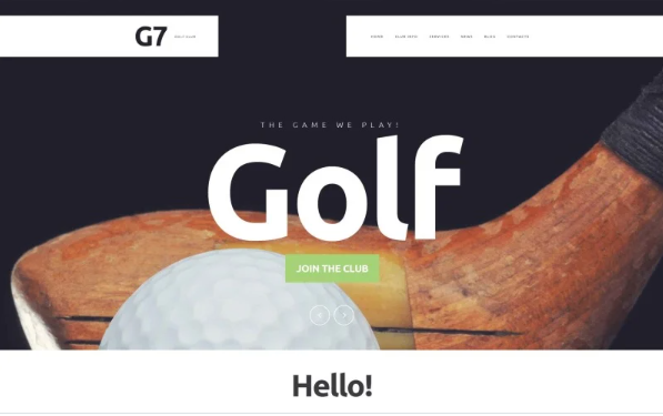Golf Club Website Template — Template by Templatemonster
