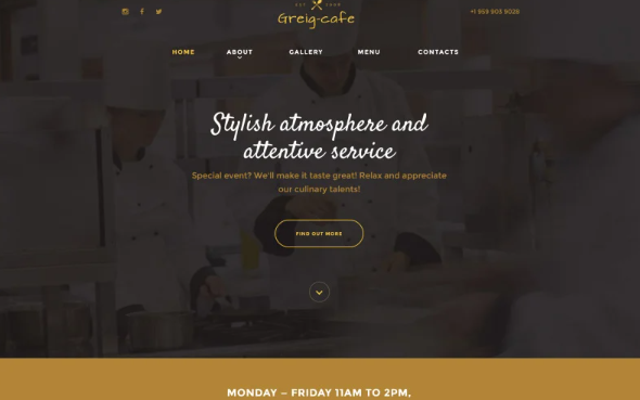 Greig Cafe Website Template