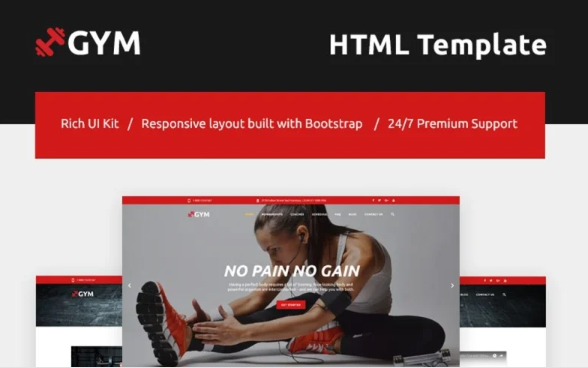 Gym – Fitness & Gym Responsive Website Template — Template by Templatemonster