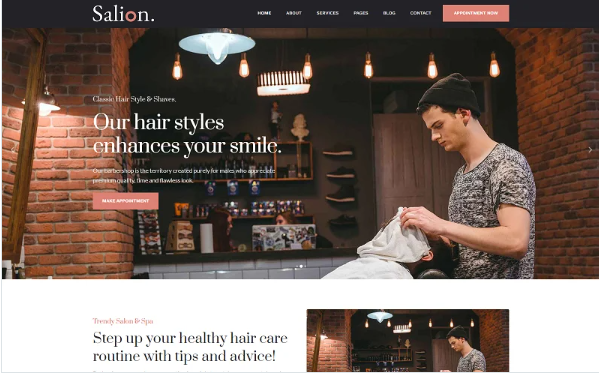 Hair Salon & Beauty, Barber Shop Html Template — Template by Templatemonster
