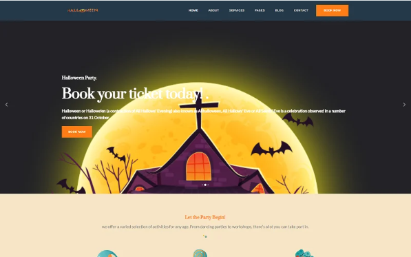 Halloween Party Responsive HTML Template