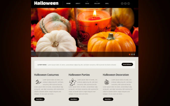 Halloween Responsive Website Template — Template by Templatemonster