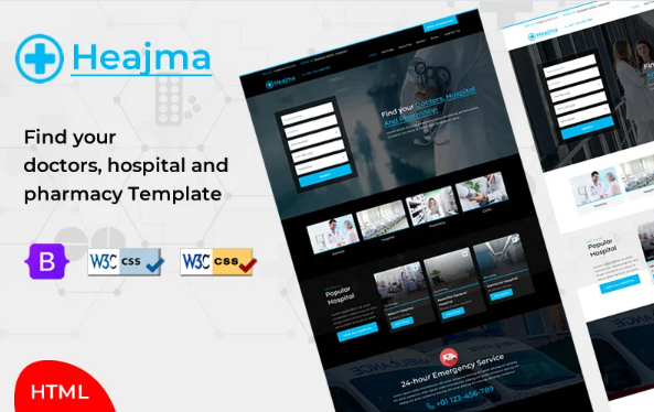 Heajma – Doctors, Hospital And Pharmacy Store HTML Template