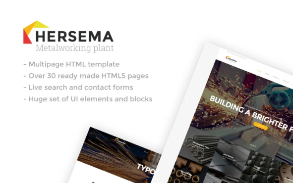 Hersema – Factory Multipage Website Template — Template by Templatemonster