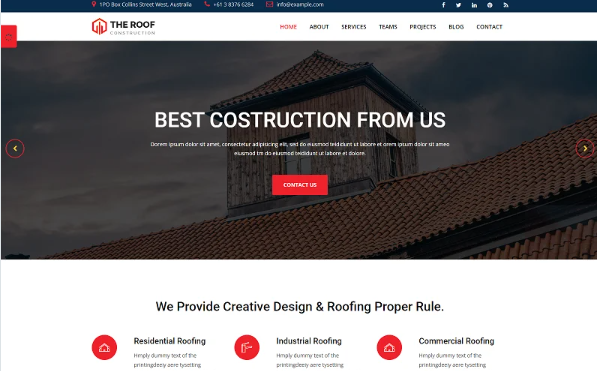 Home Roofer | Roofing Company Services & Construction Html Website template — Template by Templatemonster