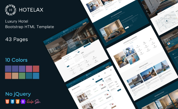 Hotelax – Luxury Hotel Bootstrap HTML Template — Template by Templatemonster