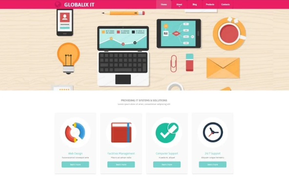 IT Support Company Website Template