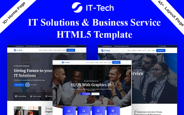 IT-Tech IT Solution and Business Service Bootstrap HTML5 Website Template — Template by Templatemonster
