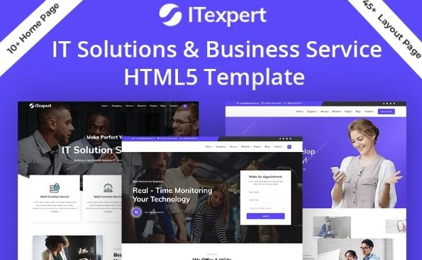 IT-expert IT Solution Business Service Bootstrap HTML5 Website Template — Template by Templatemonster