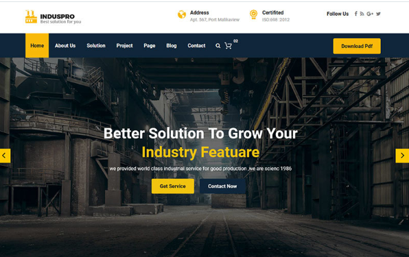 Induspro || Industrial, Engineering, Factorial HTML5 Template — Template by Templatemonster