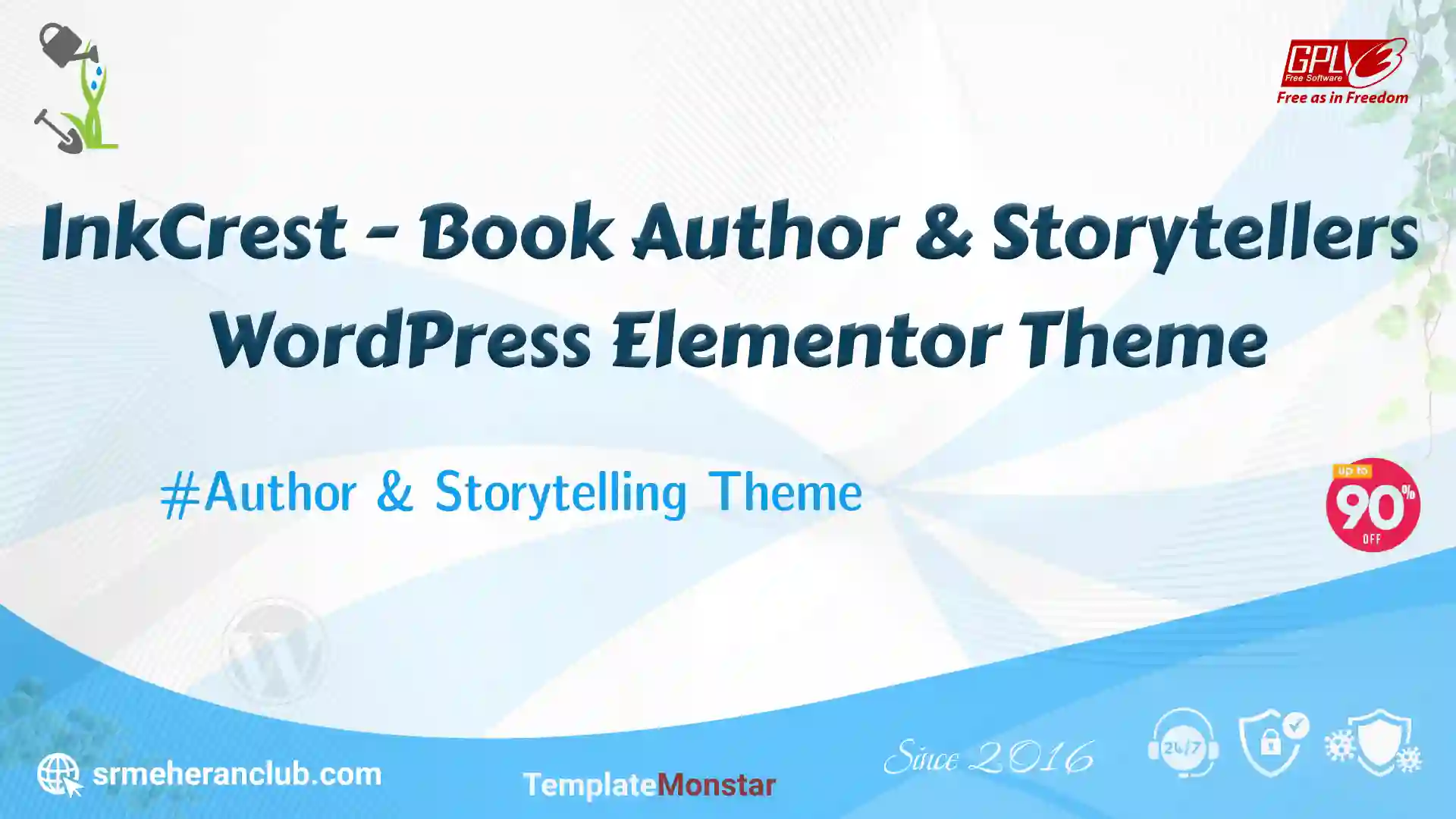 InkCrest – Book Author & Storytellers WordPress Elementor Theme — Theme by Templatemonster