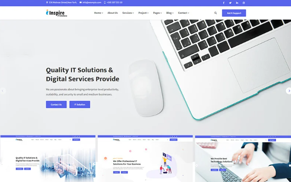 Inspire – IT Solutions & Business Services Multipurpose HTML5 Website Template — Template by Templatemonster