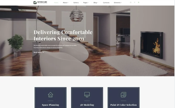 Intercube – Interior Design Ready-to-Use Modern HTML5 Website Template — Template by Templatemonster