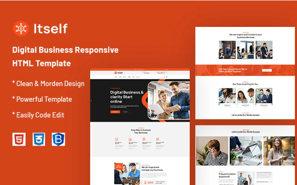 Itself – Digital Business Website Template — Template by Templatemonster