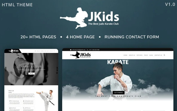 JKids – Judo Karate and Martial Art HTML Website Template