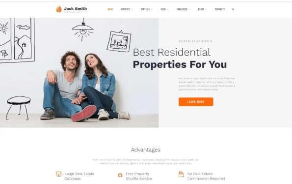 Jack Smith – Real Estate Multipage Clean HTML Website Template