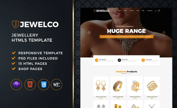 Jewelco – Jewelry Store eCommerce HTML Template — Template by Templatemonster