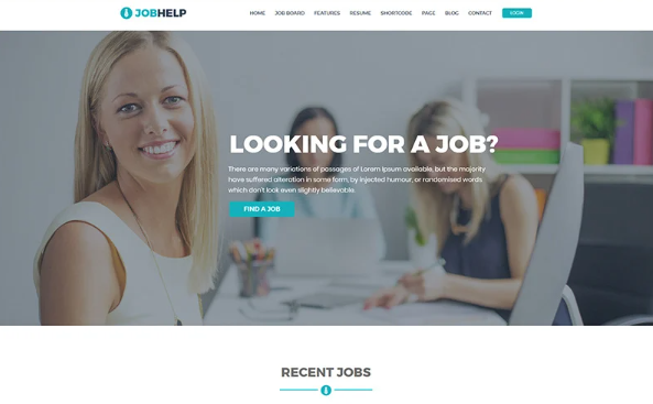Job Help – Job Board Website Template — Template by Templatemonster