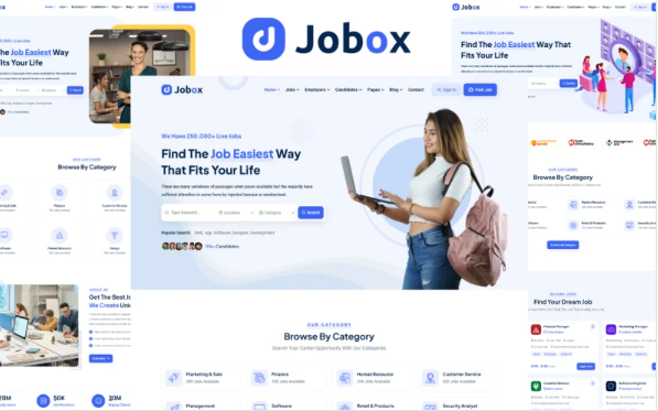 Jobox – Job Board And Hiring HTML5 Template — Template by Templatemonster