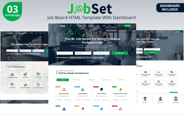 Jobset – Job Board HTML Website Template — Template by Templatemonster