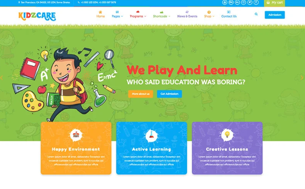KIDZCARE – Children Day Care Academic Multipurpose Responsive