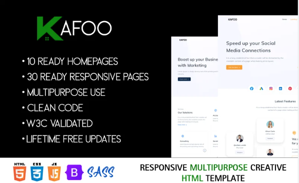 Kafoo – Responsive Multipurpose Creative Template — Template by Templatemonster