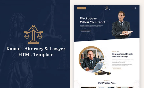 Kanan – Attorney & Lawyer HTML Template — Template by Templatemonster