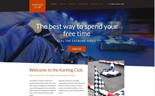 Karting Club – Karting Club Responsive Website Template — Template by Templatemonster