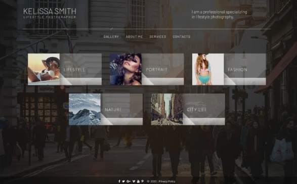 Kelissa Smith – Photographer Portfolio Website Template — Template by Templatemonster
