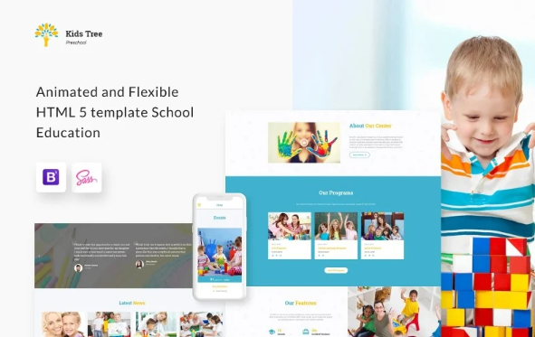 Kids Tree – Preschool Education HTML Bootstrap5 Website Template — Template by Templatemonster
