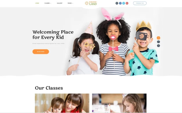 Kinder Land – Kids Center Responsive HTML5 Website Template — Template by Templatemonster
