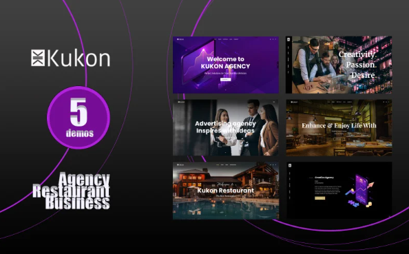 Kukon | Agency, Restaurant, Business Theme Website template — Template by Templatemonster