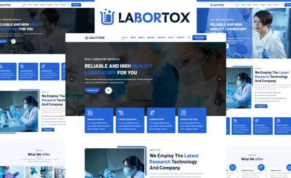 Labortox – Laboratory And Scientific Research HTML5 Template — Template by Templatemonster