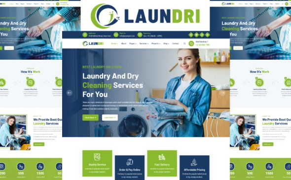 Laundri – Laundry And Dry Cleaning Services HTML5 Template — Template by Templatemonster