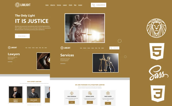 Lawlight Html5 Css3 Theme Website Template — Template by Templatemonster