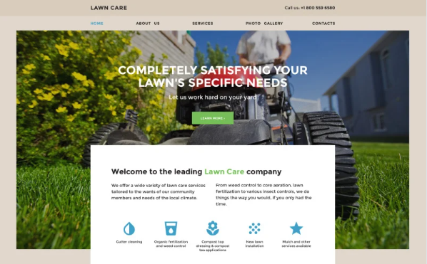 Lawn Care Website Template — Template by Templatemonster