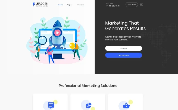 LeadGen – Marketing Agency Multipage HTML5 Website Template
