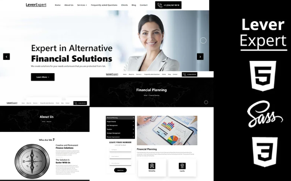 LeverExpert – Financial Advisor Html5 Css3 Theme Website Template — Template by Templatemonster