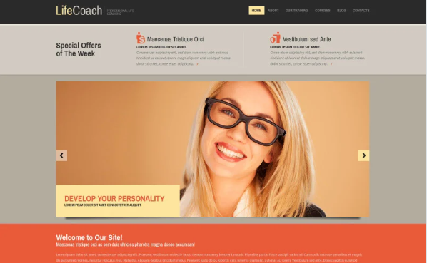 Life Coach Responsive Website Template — Template by Templatemonster