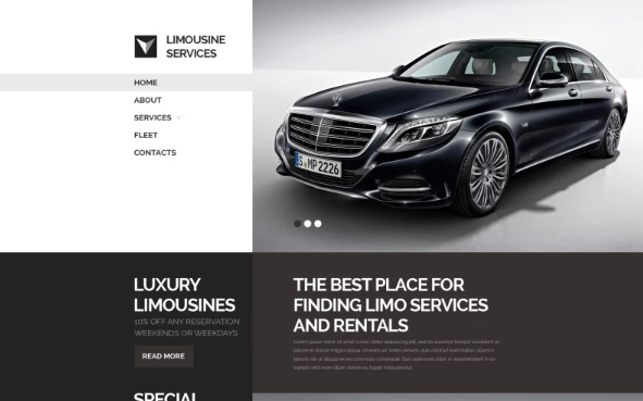 Limo Transportation Website Template