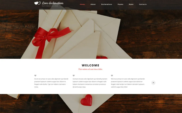 Love Declaration Website Template