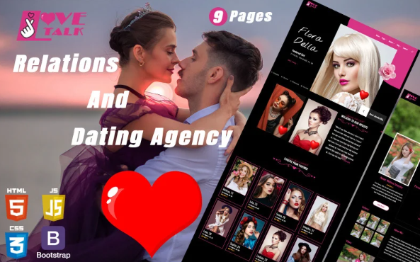 Love Talk – Relations and Dating Agency Responsive Website Template
