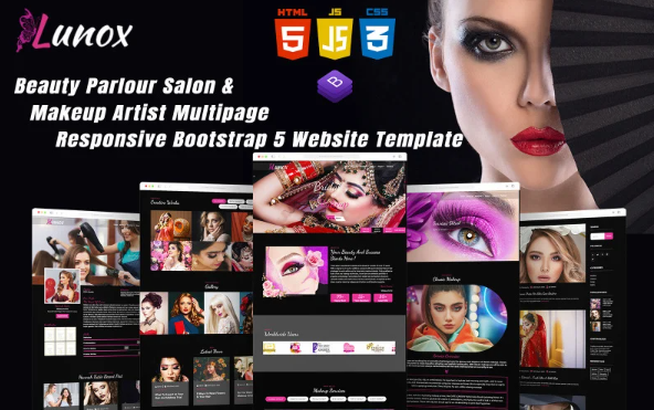 Lunox – Beauty Parlour Salon & Makeup Artist Multipage Responsive Bootstrap 5 Website Template — Template by Templatemonster