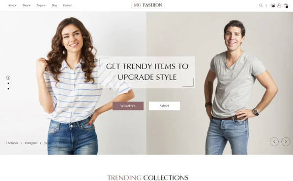 MG Fashion – eCommerce HTML Website Template — Template by Templatemonster